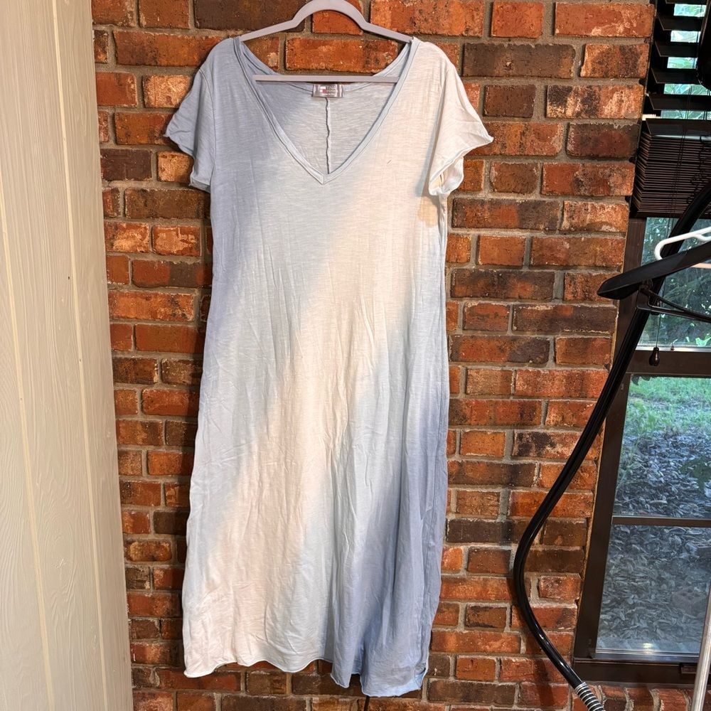 Tina Stevens womens Italy ombre maxi dress blue/white S